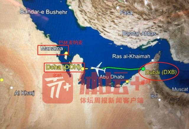 1662428035171051824.png 巴林麦纳麦到多哈其实只需40分钟,但因两国断航后就一直未恢复,所以必须绕道迪拜才能飞抵多哈.png